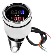 Universell motorcykelvarvräknare klocka LED digital mätare 12V DC