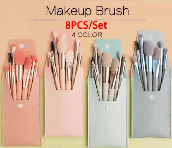 Kin 8pcs High Quality Mini Makeup Brushes