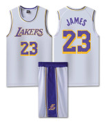 Mordely #23 LeBron James Baskettröja Set Lakers Uniform för Barn Vuxna - Vit 26 (140-150CM)