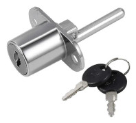 [LLC] Trycklås Kompatibel med låda, skrivbord, skåp, garderob, längd, zinklegering, kromfinish, olika nycklar
