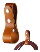 Handgjord Bältespiskhållare Konstläder och PU-läder Hölster för Bullwhip och Ridpiskor Skördebälte [BR]_jar