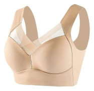 Sömlös BH för kvinnor i plusstorlek, sexig lapptäcksspets, push-up sport-BH, rygglös träningsväst, Bralette Ny[HK] XL (for 55-65Kg)