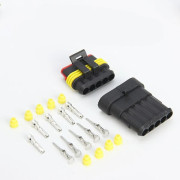 Professionell Kit 5-Pin Bil Elektrisk Kabel Vattentät Kontakt T