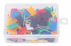 Blandade färger flaggform lapptäcke sömnad fixering lokalisering quilting stift handverktyg (100st)