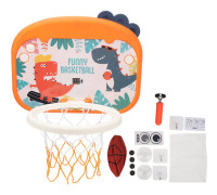Dinosaurie Mini Basketboll Korg med Ljussensor Resultaträknare Justerbar Höjd Väggmonterad Basketboll Korg för Barn