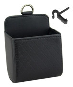 Car Airs Vent Läderförvaring Hängväska Universal Automotive Storage Box För Lastbil SUV Black