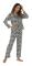 Print långärmade nattkläder Pjs Set för kvinnor Zebra print M