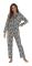 Print långärmade nattkläder Pjs Set för kvinnor Zebra print M