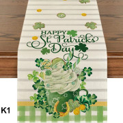 St Patricks Day Bordlöpare, Semesterkök Matbord Dekorationer Shamrock Vår Säsongsbetonade Borddukar För Hemfest a l - 33x275cm