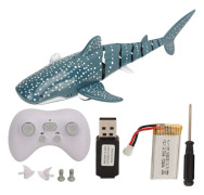 RC Haj Leksak Pool Båt Hög Simulering Ljuseffekt USB Uppladdningsbar Vattenleksak med 3 Batterier Barn Present Badleksak