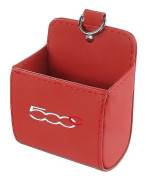 Bil Förvaringsväska Luftventil Instrumentbräda Snygg Hängande Läder Organizer Box För Fiat 500 500c 500x 500l Abarth 695 Biltillbehör For Fiat 500C-Red