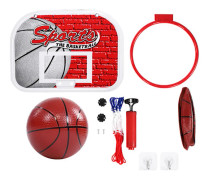 Inomhus barn mini basketsystem Backboard Hoop Kit Dörr Väggmonterad Kid Toy Set (liten)