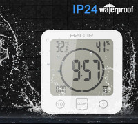 Lcd-skärm Waterdichte Digital Badrum Wandklok blue 102x35x106mm