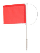 Marin Vindindikator Flagga Monotyp Röd Båtflagga Rostfritt Stål Segelbåt Yacht Flagga 185x135mm 7.28x5.31in