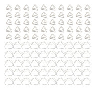 100 st pappersklämmor set 50 triangulära 50 kärleks hjärta dubbla lager 3D pappersklämmor bokmärken för studenter lärare medarbetare