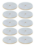 10 st 3 tums diamant våtpoleringsrondell Mjuka slipskivor Poleringsmaskin Tillbehör för Granit Marmor 150 G LGL