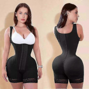 Shapewear för kvinnor efter operation - Full kroppskompression, midjetränare, BBL-gördel, rumplyft, MODELL2 beige, L