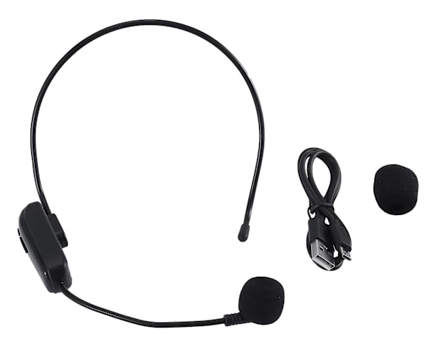 Trådlöst Mikrofon Radio FM Headset Handsfree Mic för Högtalare Undervisning Turistguide Försäljning Kampanj