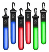 6-pack reflexväskor med LED-blixtljus, 3 LED-lägen säkerhetsljus, reflexer för barn, med LED för vandring, jogging