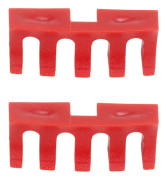 2 st lastspridarskyddsadapter för badmintonracketsträngar, högviktverktyg, röd