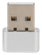 USB Mouse Mover Tiny Oupptäckbar med separat läge På Av-knappar Stöder 3 spår Plug and Play Håller PC Laptop Awake Silver