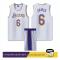 NBA Basket Uniform LAL White Suit-No.6 James Children XL/28 yards (150-155cm)