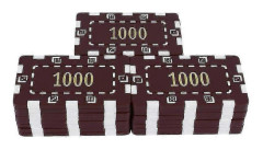 8X5 Cm Blandade Färger Pokerchips & Set 25st Nummer Tryckta Chips Spelmynt Plast Valuta leksaker-WELLNGS