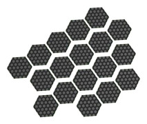 18/36 st Återanvändbara hexagonala självhäftande kuddar speltillbehör för elektronik 18 pieces