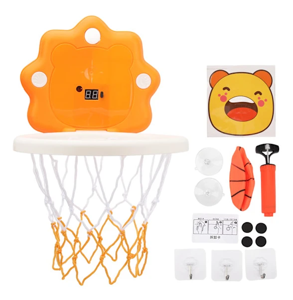 Vikbar Babybasketkorg med Ljussensorpoängräknare och Ingen Borrning Krävs - Barnset