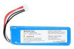 3.7V 3000mAh 11.1Wh Uppladdningsbart Litiumbatteri för Flip 3 Ersättning