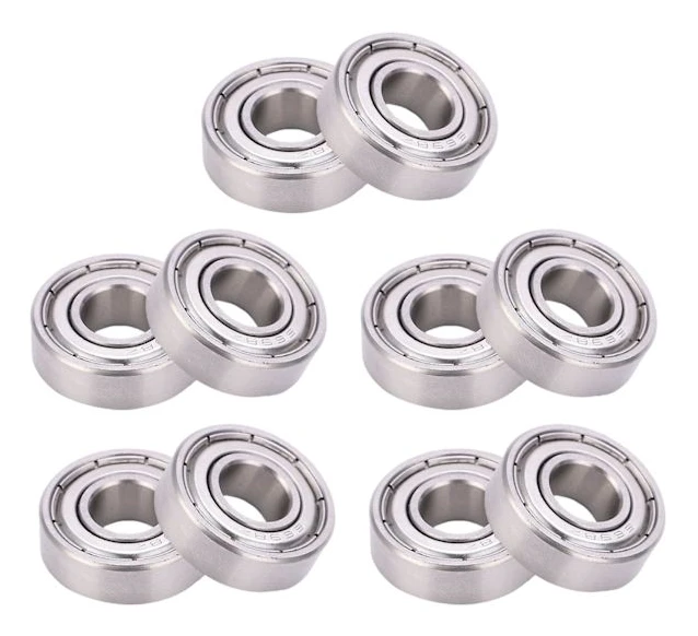 10 st Miniatyrkullager Rostfria Rullverktyg för Retardanordning S698ZZ 19x8x6mm [DB]