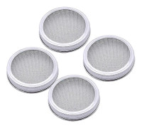 4 st Rostfria Groddningsnät Groddningslock för Burk med Rund Öppning (70mm)