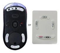 1 set 0,8 mm glasmusfötter skridskor Musklistermärke för Logitech G Pro Wireless GPRO X Superlight rundade böjda kanter