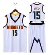 Sportkläder Nikola Jokic Denver Nuggets Baskettröja 15 Baskettröja för vuxna fotboll Tröjor Classic White S（136-144cm）—PA