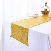 Bordslöpare "guld paljett bordsduk bordsband" gold 100x150cm