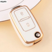 2 3 Knappar TPU Bilnyckel Fodral Fob För VW Volkswagen Polo Tiguan Passat B5 B6 B7 Golf 4 5 6 MK6 Jetta Lavida Skoda Seat