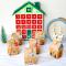 Gör-det-själv juladventskalenderlåda 24 set Xmas House Kraftpapperspåse för barn Vuxen Nedräkning till julklappspaket