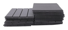 Sammanlänkande Terrassplattor, PP Material, 30*30*1.6cm Storlek, Gör-det-själv Installation, Ytbehandling: Injiceringsformning, 22 Pack