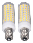 2-pack 10W Dimbar LED Majslampa 102 LEDs E12 Keramisk Energibesparande Hembelysning AC 100 till 120V Naturligt Ljus