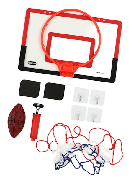 Vikbart Barn Basketbollset Med Hängkrok Pump Rod Basket Mål Lek