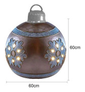1 st utomhus jul uppblåsbar dekorerad boll gjord av PVC, 23,6 tum jätte stor god jul uppblåsbar ballong med pump utomhus dekorationer semester