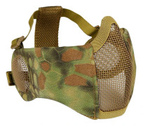Vikbar taktisk halvmask i mesh med öronskydd (Python Camouflage)