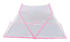Mosquito Net Tent Foldable Portable Ventilate Summer Bedroom Net Tent for Baby Kids Students Pink