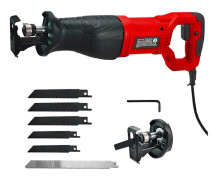 7.5A Tigersåg 2800SPM Tomgångsvarvtal Tigersåg Sladdbunden Elektrisk Handsåg med 6 Blad för Kapning av Trä Metall och PVC