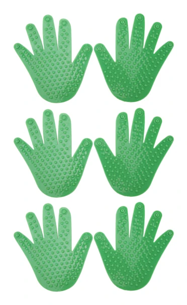 3-pack handgjorda PVC halkfria handavtryck punktmarkörer sportset för förskoleundervisning dagis grön