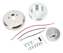 Steering Wheel Hub Adapter Polished 5 and 6 Hole Strong Bearing Capacity Replacement for Flaming River Type A/A01 56P