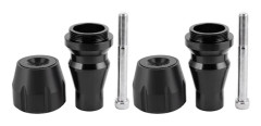 Universal Motorcykel Avgas Skyddspad 10mm Skydd Ram Glidare Rostfritt Stål Svart