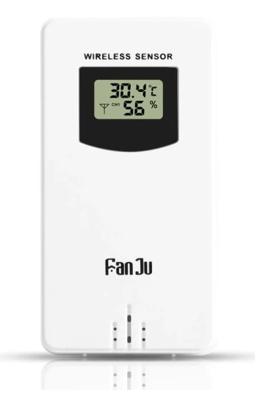 Trådlös Utomhus Sensor Inomhus Sändare Temperatur Fuktighetsmätare Hygrometer Termometer