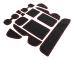13PCS Center Console Liner Mats Set 3D Textur Anti Slip Repor för RAV4 2019‑2021