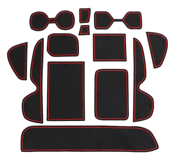 13PCS Center Console Liner Mats Set 3D Textur Anti Slip Repor för RAV4 2019‑2021